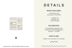 A5/A6/B6/5x7 cards on shelves mockup