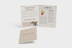 A4 Bifold Brochure Mockup