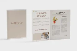 A4 Bifold Brochure Mockup