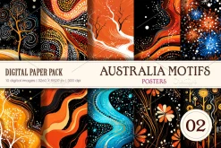 Aboriginal art digital 02. Posters.
