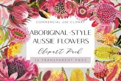 Aboriginal Style Flower Clipart PNG
