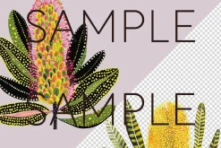 Aboriginal Style Flower Clipart PNG