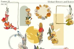 Abstract flowers and leaves