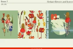 Abstract flowers and leaves