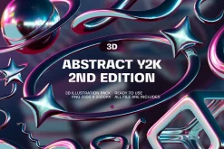 Abstract Y2K Vol 2 3D Illustration