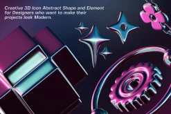 Abstract Y2K Vol 2 3D Illustration
