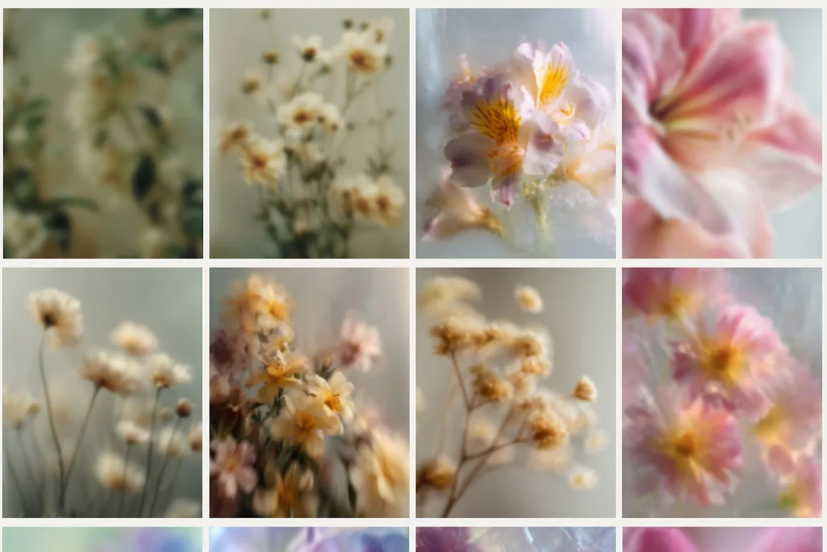 Abstract Blurry Botanical Bundle