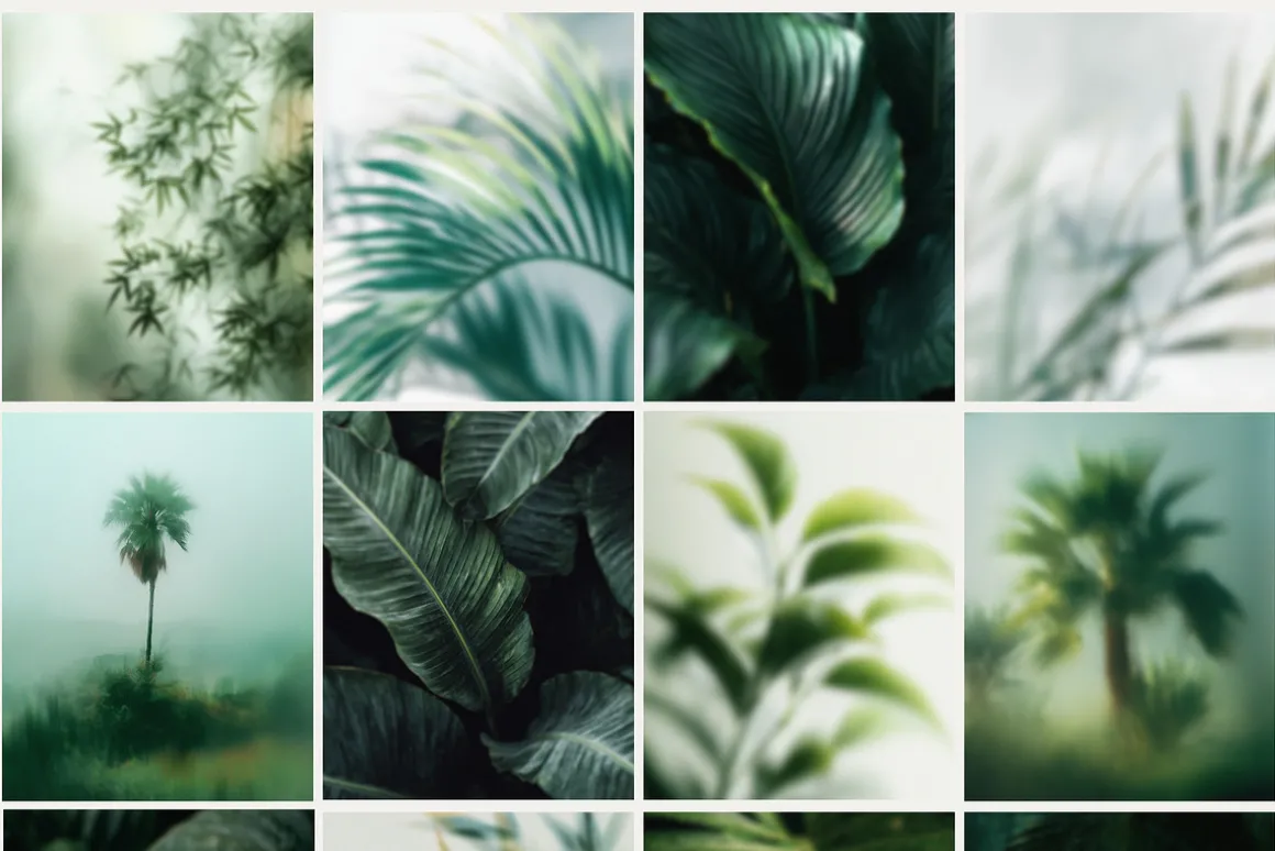 Abstract Blurry Botanical Bundle