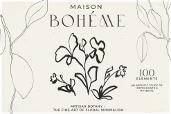 Abstract Floral Line Art & Poster