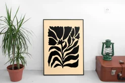 Abstract flower wall art posters set