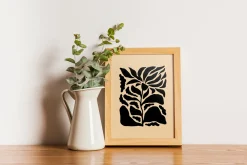 Abstract flower wall art posters set