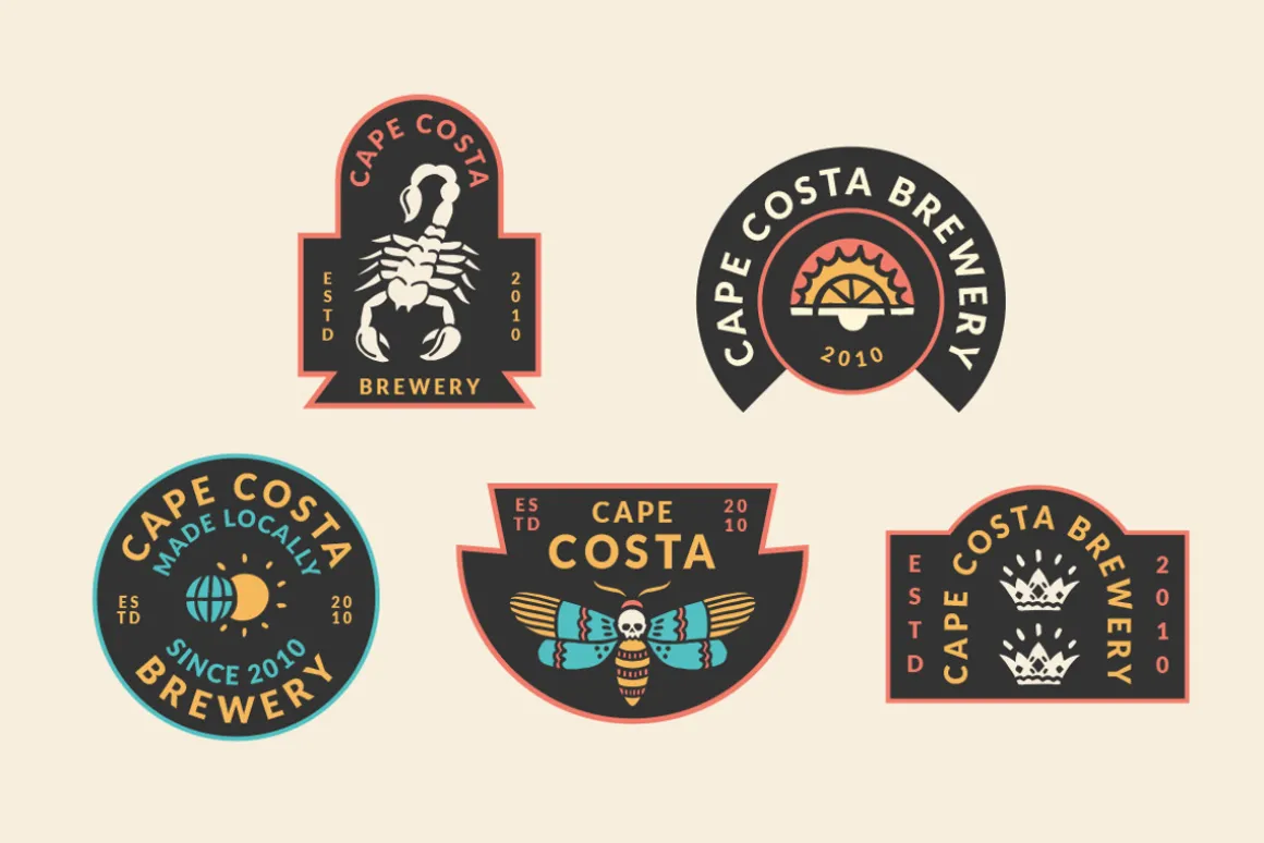 Abstract Linocut Badge Builder V2