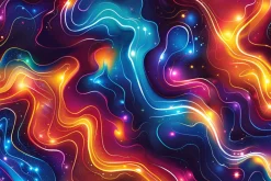 Abstract Neon Space Pattern