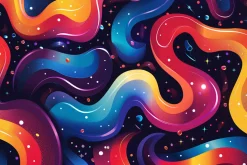 Abstract Neon Space Pattern