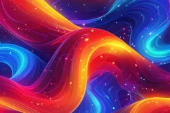Abstract Neon Space Pattern