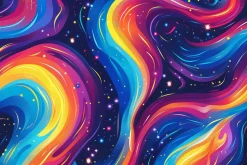 Abstract Neon Space Pattern