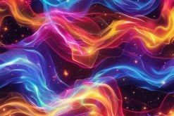 Abstract Neon Space Pattern