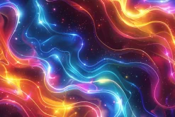 Abstract Neon Space Pattern
