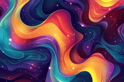 Abstract Neon Space Pattern