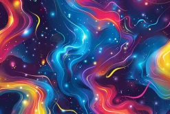 Abstract Neon Space Pattern