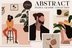 Abstract People prints modern art