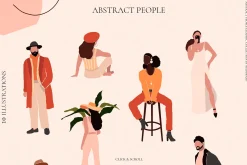 Abstract People prints modern art