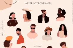 Abstract People prints modern art