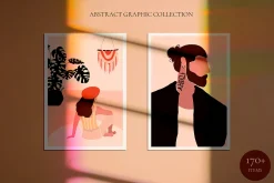 Abstract People prints modern art
