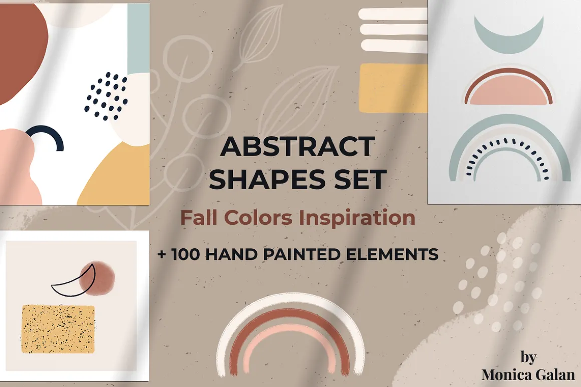 Abstract Shapes Set - Blush Caramel