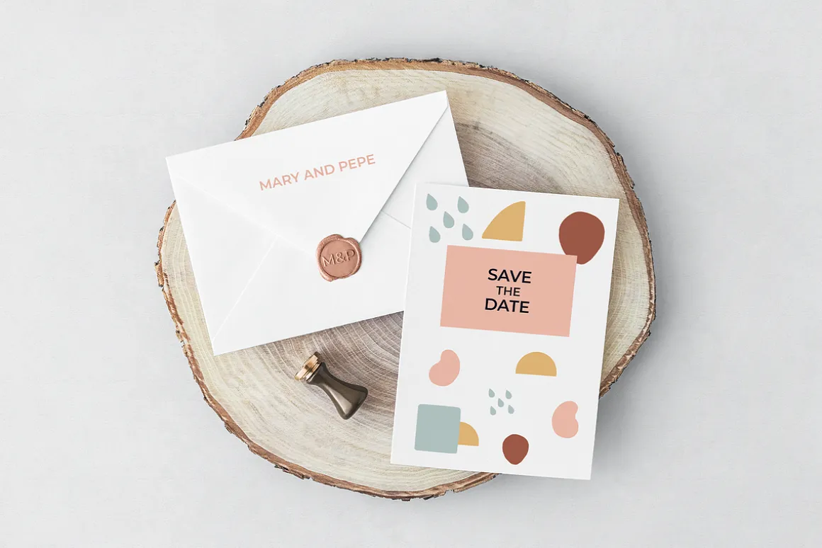 Abstract Shapes Set - Blush Caramel