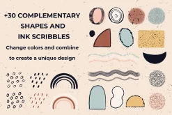 Abstract Shapes Set - Blush Caramel