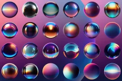 310 Abstract & Sphere PNG Elements