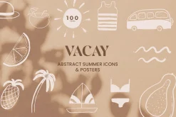 Abstract Summer Line Art & Poster