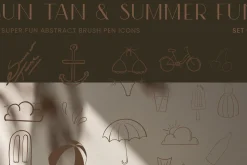 Abstract Summer Line Art & Poster