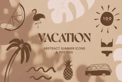 Abstract Summer Line Art & Poster