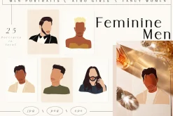 Abstract Women Men Portraits