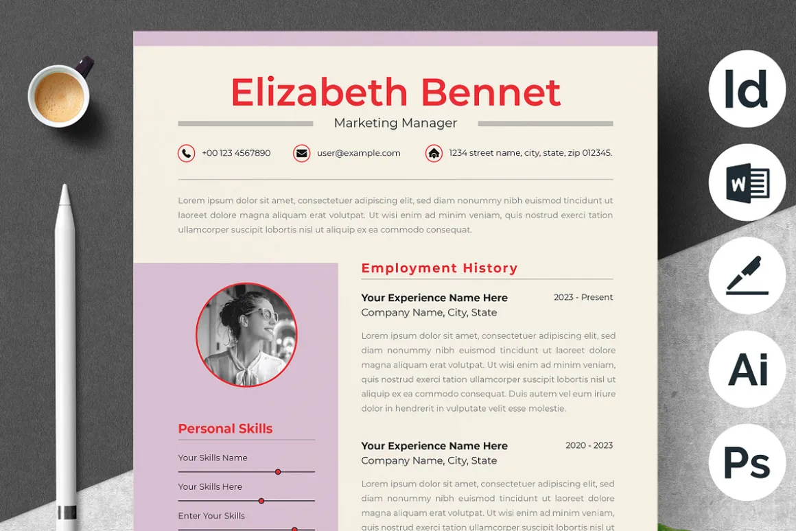 Academic Resume with Modern Look