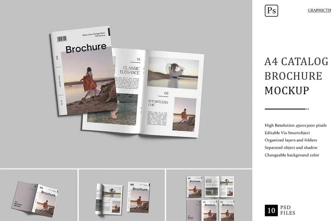A4 Catalog Brochure Mockup