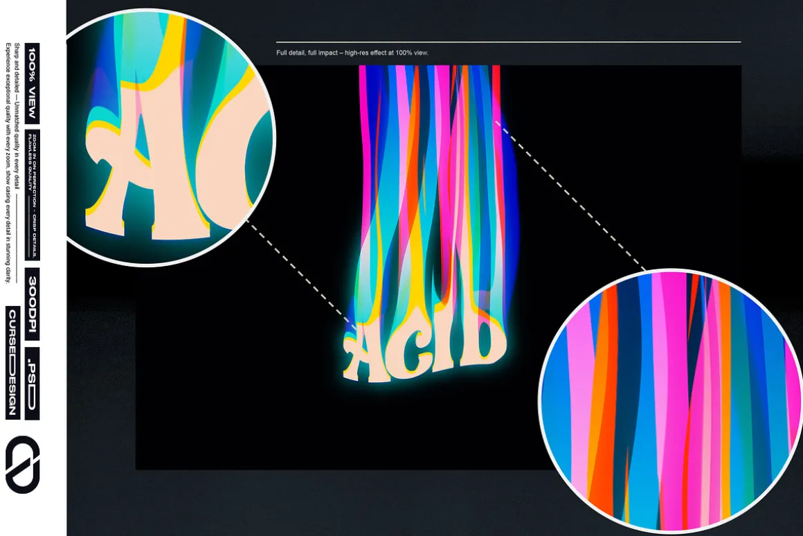 Acid Glow Text effects