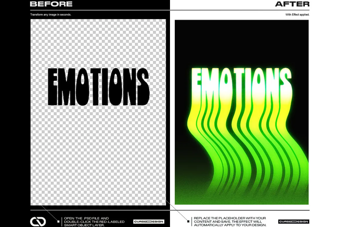Acid Glow Text effects