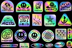 ACID RAVE HOLOGRAPHIC STICKERS