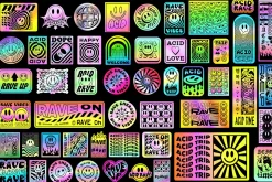 ACID RAVE HOLOGRAPHIC STICKERS