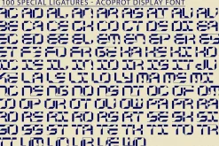 Acoprot Display Font