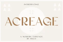 Acreage - A Modern Typeface