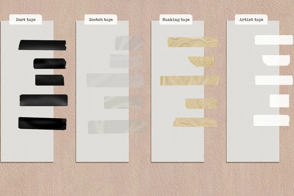 20 Adhesive Tape Pieces