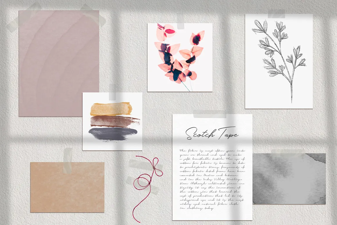 20 Adhesive Tape Pieces