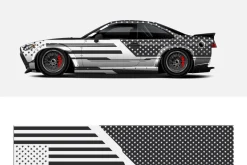 Adhesive vinyl and Car Wrap mockups