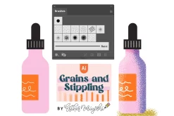 Adobe Illustrator Brush Set Grains