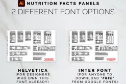 Adobe Nutrition Facts Panel Template