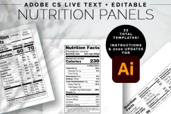 Adobe Nutrition Facts Panel Template
